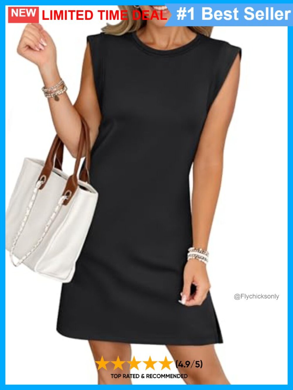 Wrinkle Free Summer Sleeveless Mini Dress with Pockets